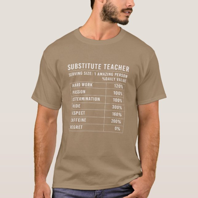 Camiseta Professor substituto Dia de escola menino (Frente)