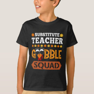 Camiseta Professor Substituto Turma Gobble Peru Dia de Ação