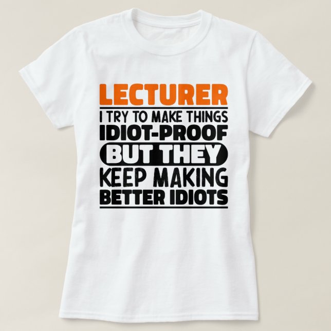 Camiseta Professor, Tento Engraçar As Coisas. (Frente do Design)