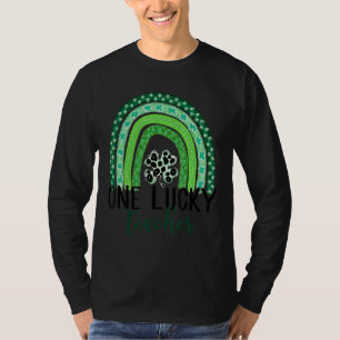 Camiseta Professor Uma Folha Verde Sortuda C Arco-Íris St P