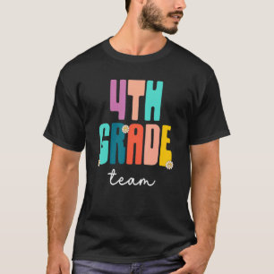 Camiseta Professor universitário do 4º ano Estudante Retro