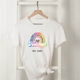 Camiseta Professor Vibes Rainbow Leopard Print