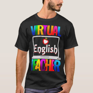 Camiseta Professor Virtual De Inglês Engraçado De Volta À E