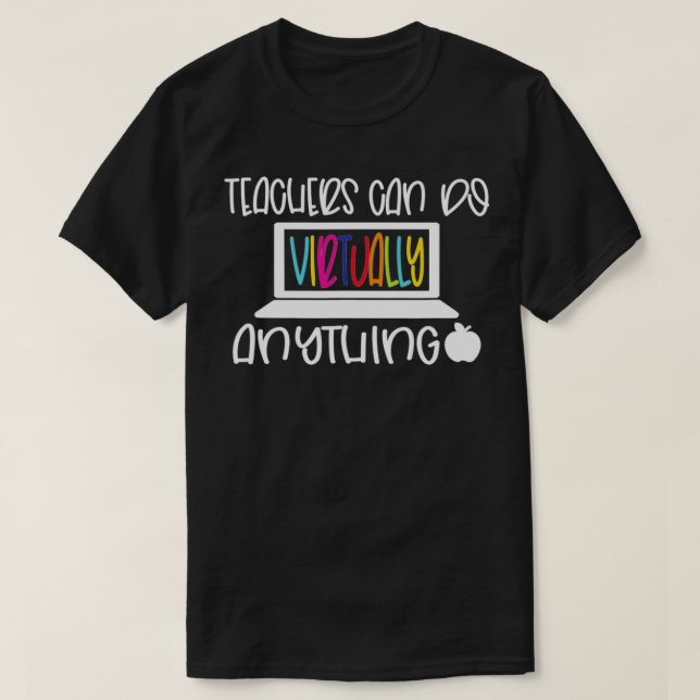 Camiseta Professor Virtual Rainbow Online De Volta Ao Profe (Frente do Design)