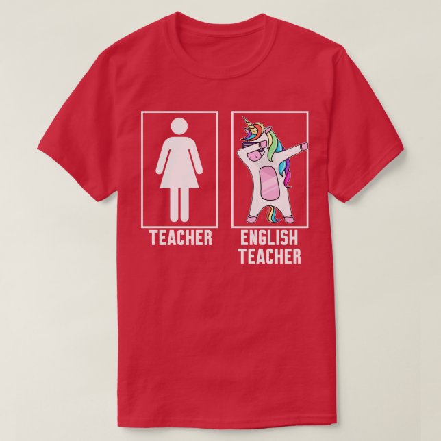 Camiseta Professor vs professor de inglês 1 (Frente do Design)
