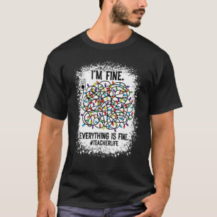 Camiseta Professor Xmas Light Está tudo bem Estou bem Tudo