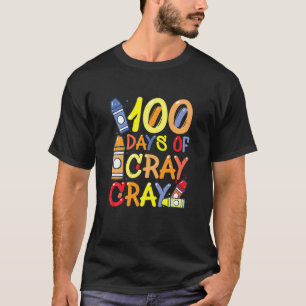 Camiseta Professora 100 Dias Cray Cray 100º Dia De Menino