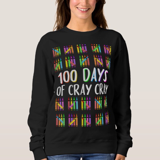 Camiseta Professora 100 Dias Cray Cray Cray 100º Dia de Men (Frente)