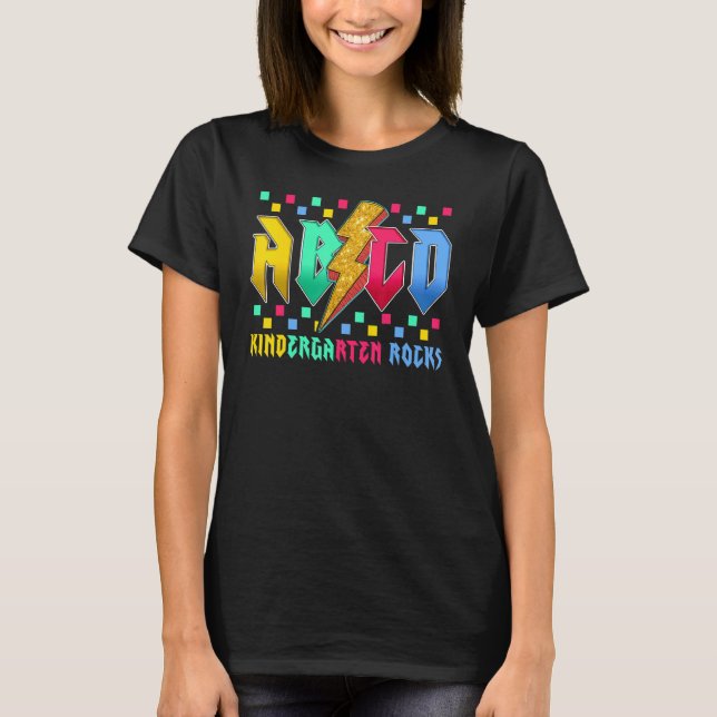 Camiseta Professora ABCD Volta À Escola Na Classe AB (Frente)