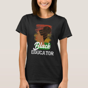 Camiseta Professora Africano-Americana De Educação Com Corn