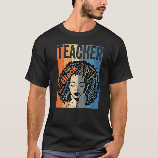 Camiseta Professora Afro-Smart African American Lo (Frente)