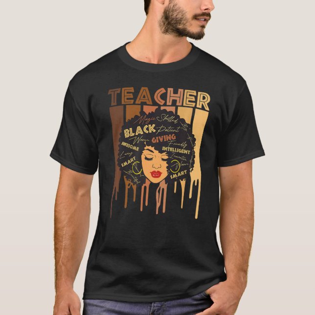 Camiseta Professora Afro-Smart African American Lo (Frente)