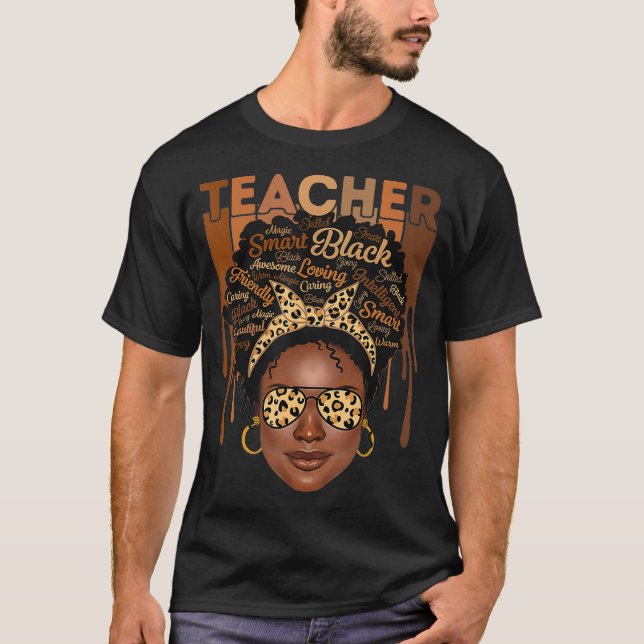 Camiseta Professora Afro-Smart African American Lo (Frente)