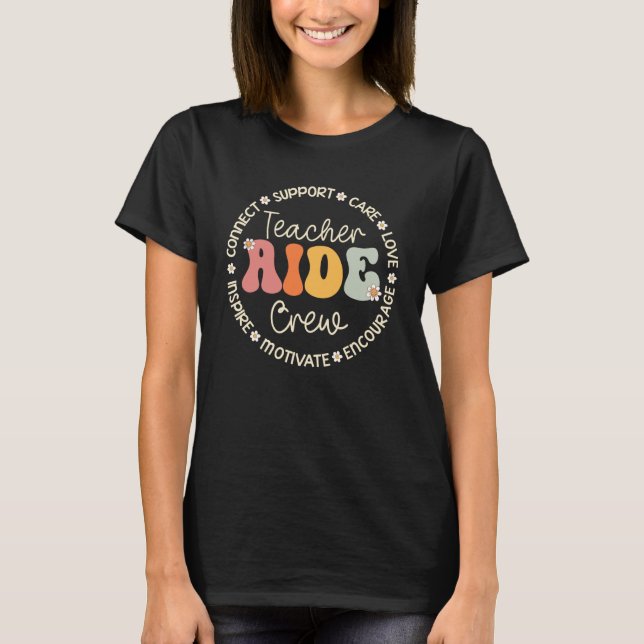Camiseta Professora Aide Tripulação Semana de Apreciação de (Frente)