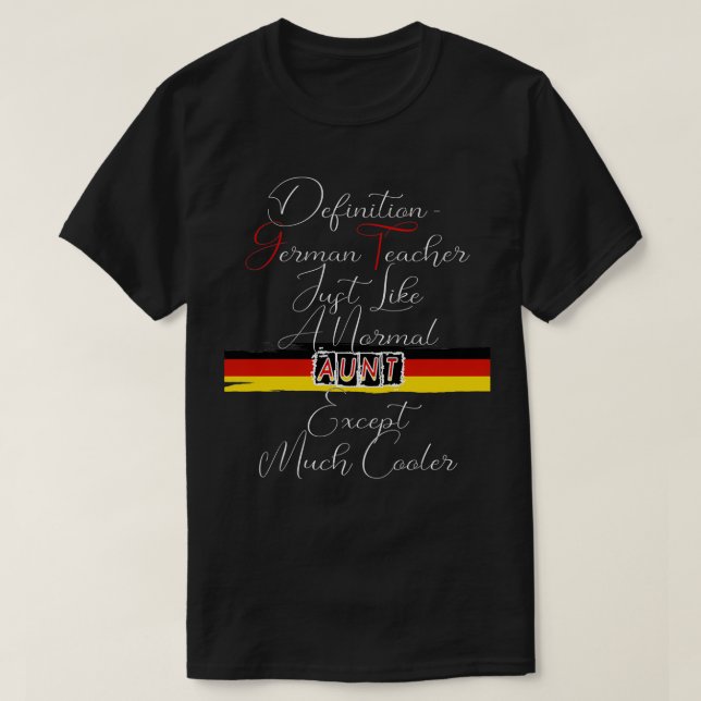 Camiseta Professora Alemã Definitiva Como Uma Tia Normal (Frente do Design)