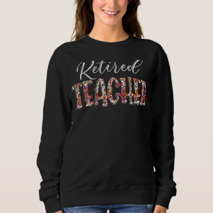 Camiseta Professora aposentada educadora Leopard mulheres e