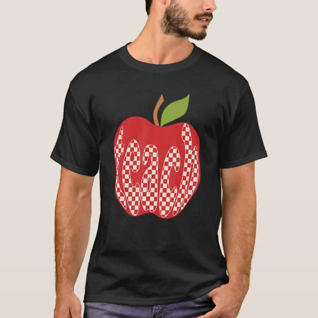 Camiseta Professora Apple De Volta À Apreciação De Professo (Frente)