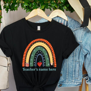 Camiseta Professora Arco-Íris Cuta Inspirividade Personaliz