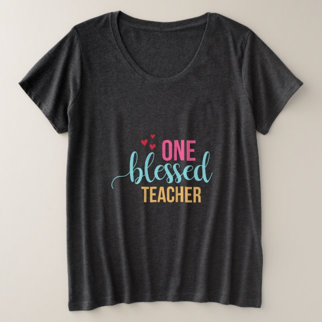 Camiseta Professora Arte 1 Abençoada Professora (Frente do Design)