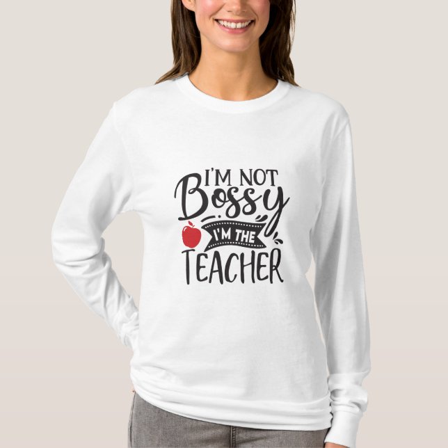 Camiseta Professora Arte Eu Não Sou Chefe Sou Professora (Frente)