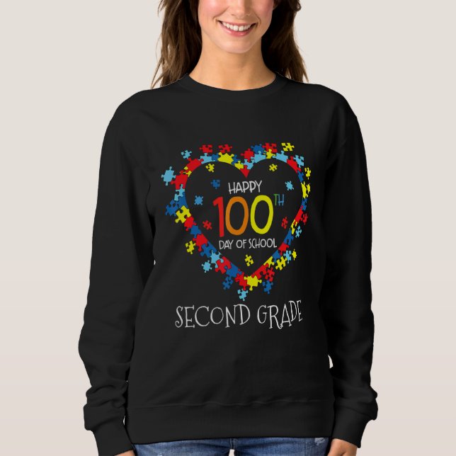 Camiseta Professora Autism Quebra-cabeça de Grau de segundo (Frente)