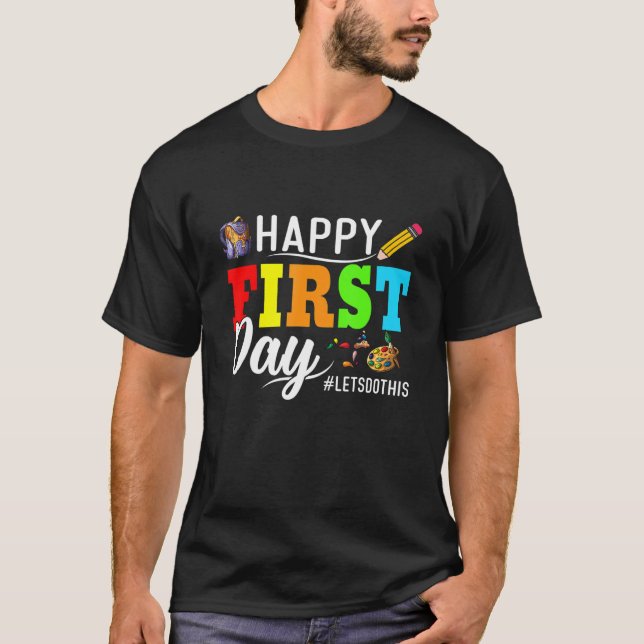 Camiseta Professora Bela Esquadra De Volta À Escola Feliz F (Frente)