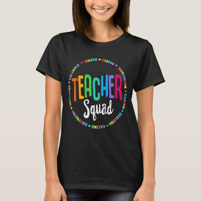 Camiseta Professora Bela no Esquadrão Colorida Elementar An (Frente)