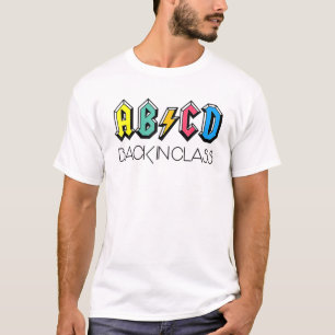 Camiseta Professora Bonita ABCD De Volta Na Classe Colorida