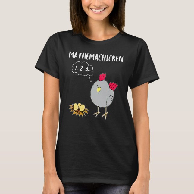 Camiseta Professora Chicken Math Matthemachicken Chicken En (Frente)