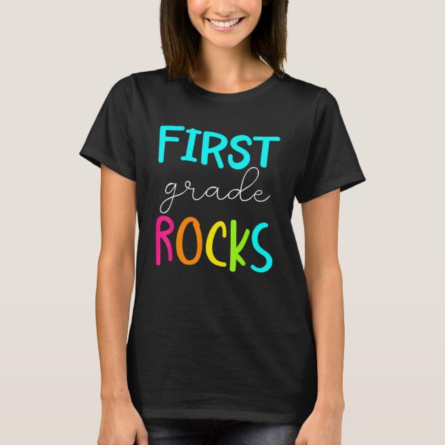 Camiseta Professora da 1ª Série Rocks Equipe 1rua da Grau 1 (Frente)