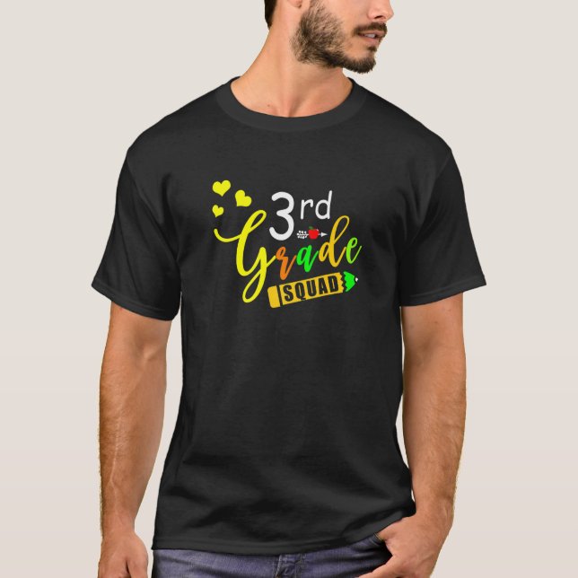 Camiseta Professora Da 3ª Série Da Equipe De Volta À Escola (Frente)