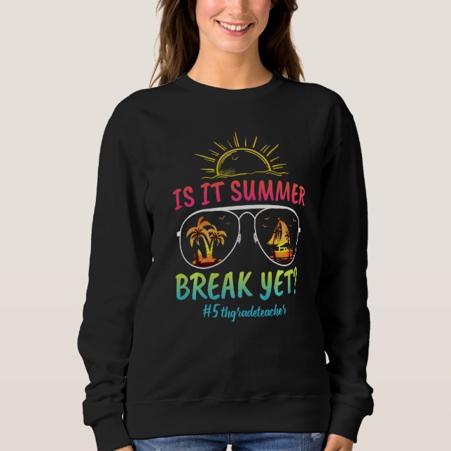 Camiseta Professora Da 5 É A Break De Verão, E A Sunset Su (Frente)