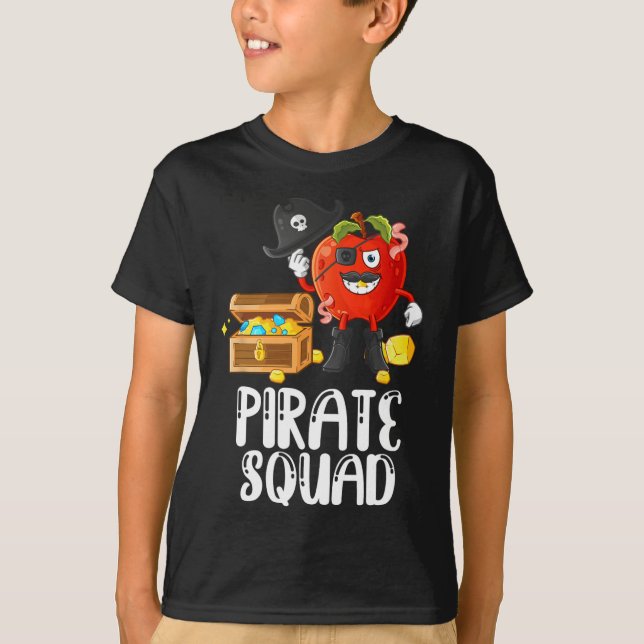Camiseta Professora Da Apple Engraçada Do Esquadrão Pirata  (Frente)