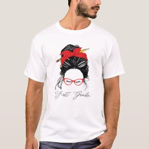 Camiseta Professora Da Classe 1Rua De Volta À Escola, Má Mu