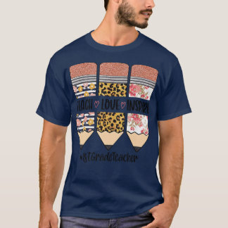 Camiseta Professora Da Classe 1rua De Volta Ao Ensino Ensin