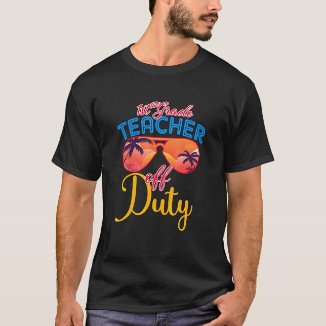 Camiseta Professora Da Classe 1rua Em Férias De Verão (Frente)