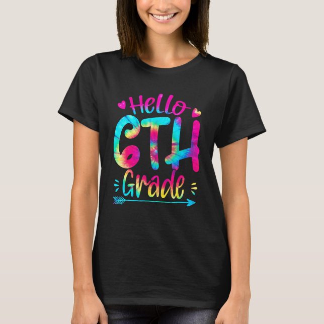 Camiseta Professora Da Classe Tie Dye 6 De Volta À Escola N (Frente)
