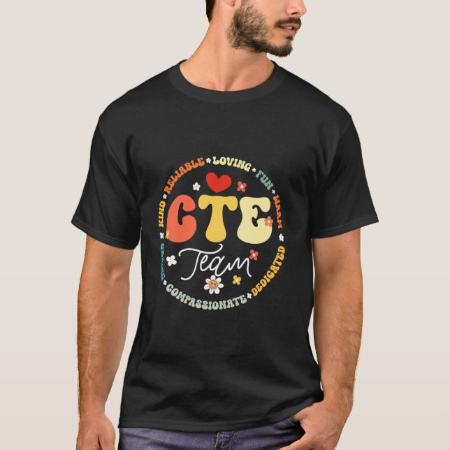 Camiseta Professora Da Equipe CTE De Groovy De Volta À Rua  (Frente)