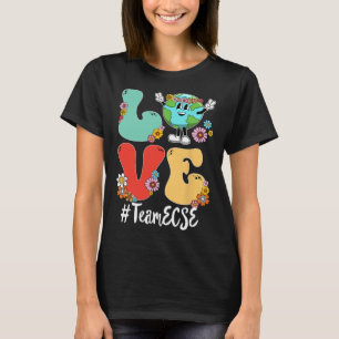 Camiseta Professora Da Equipe Do Dia Mundial Do Amor Ecse