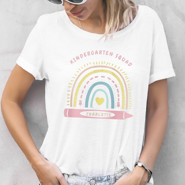 Camiseta Professora Da Equipe Do Jardim De Infância De Volt (Criador carregado)