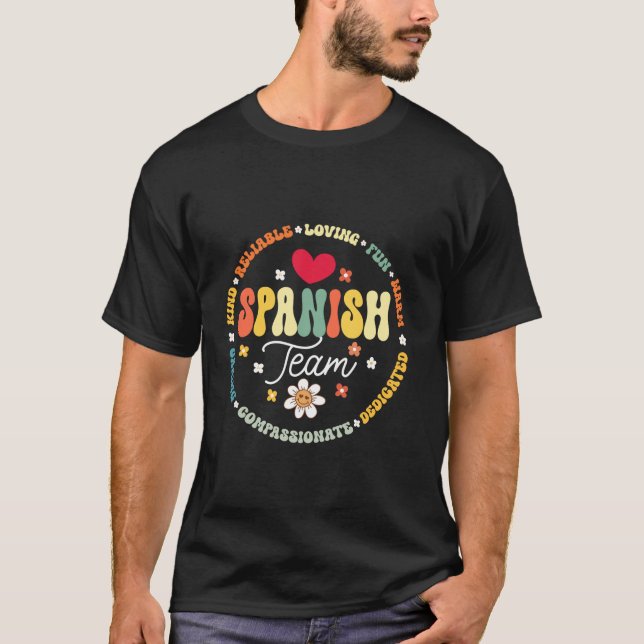 Camiseta Professora Da Equipe Espanhola De Volta Ao Ensino  (Frente)