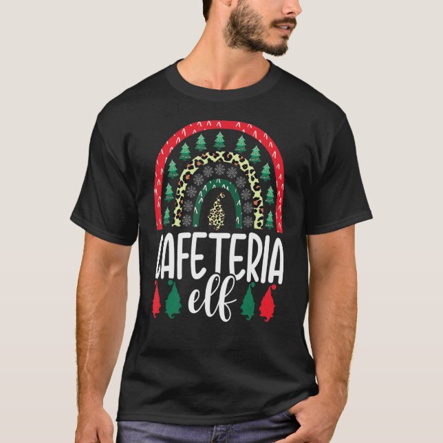 Camiseta Professora da Escola de Almofada de Café de Natal  (Frente)