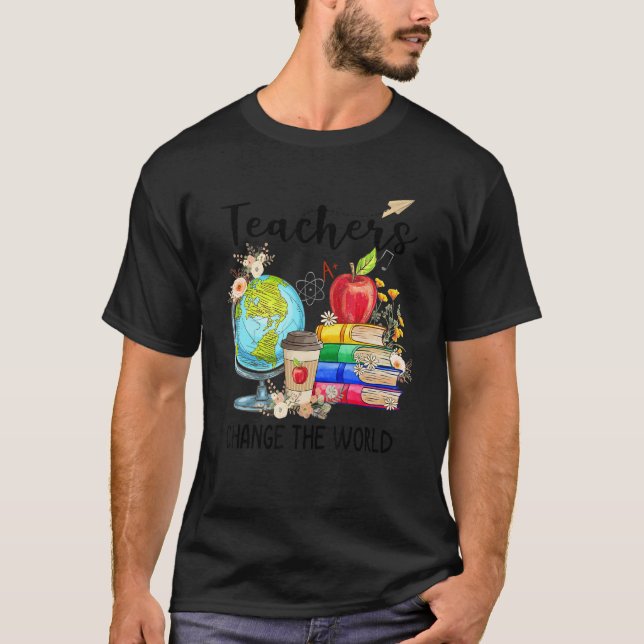 Camiseta Professora Da Escola Muda A Vida Dos Professores D (Frente)