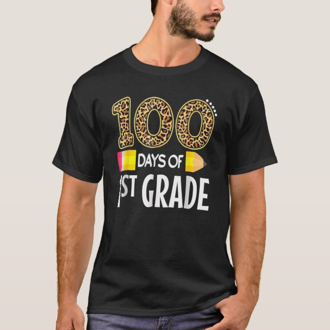 Camiseta Professora da Esquadra de 1rua Leopard 100º dia (Frente)