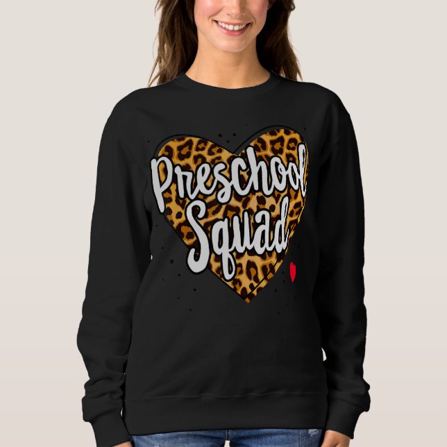 Camiseta Professora Da Esquadra De Leopard De Volta Ao Dia  (Frente)