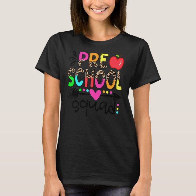 Camiseta Professora da Praça da Pré-escola Equipe Estudante (Frente)