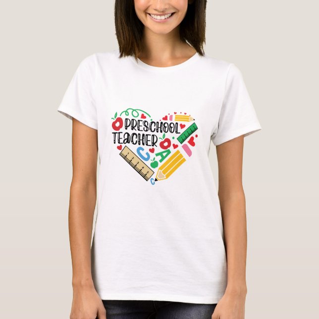 Camiseta Professora da pré-escola (Frente)