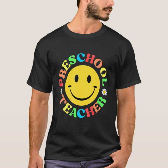 Camiseta Professora Da Pré-Escola De Volta À Apreciação Da  (Frente)