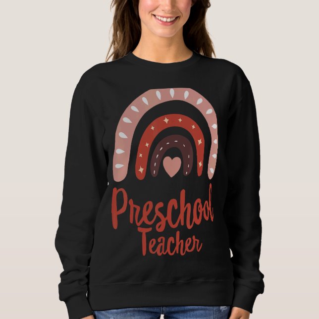 Camiseta Professora Da Pré-Escola De Volta À Apreciação Da  (Frente)