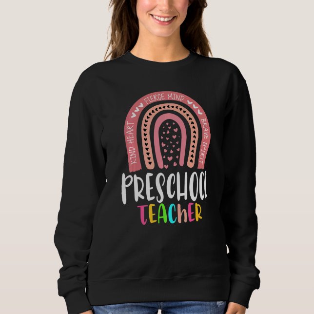 Camiseta Professora Da Pré-Escola De Volta À Apreciação Da  (Frente)